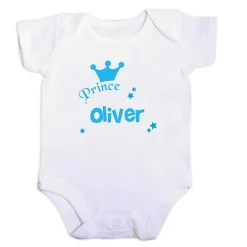 Personalised Prince Baby Vest>Temptation Gifts New