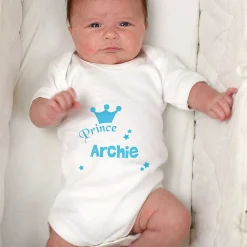 Personalised Prince Baby Vest><noscript><img width=