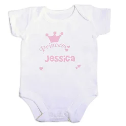 Personalised Princess Baby Vest>Temptation Gifts Outlet