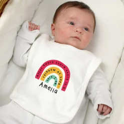 Personalised Rainbow Bib>Temptation Gifts Hot