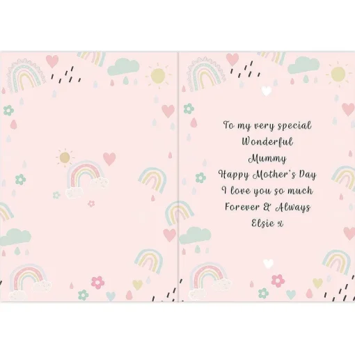 Personalised Rainbows & Sunshine Card>Temptation Gifts Store