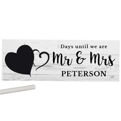 Personalised Rustic Countdown Wooden Block Sign>Temptation Gifts Shop