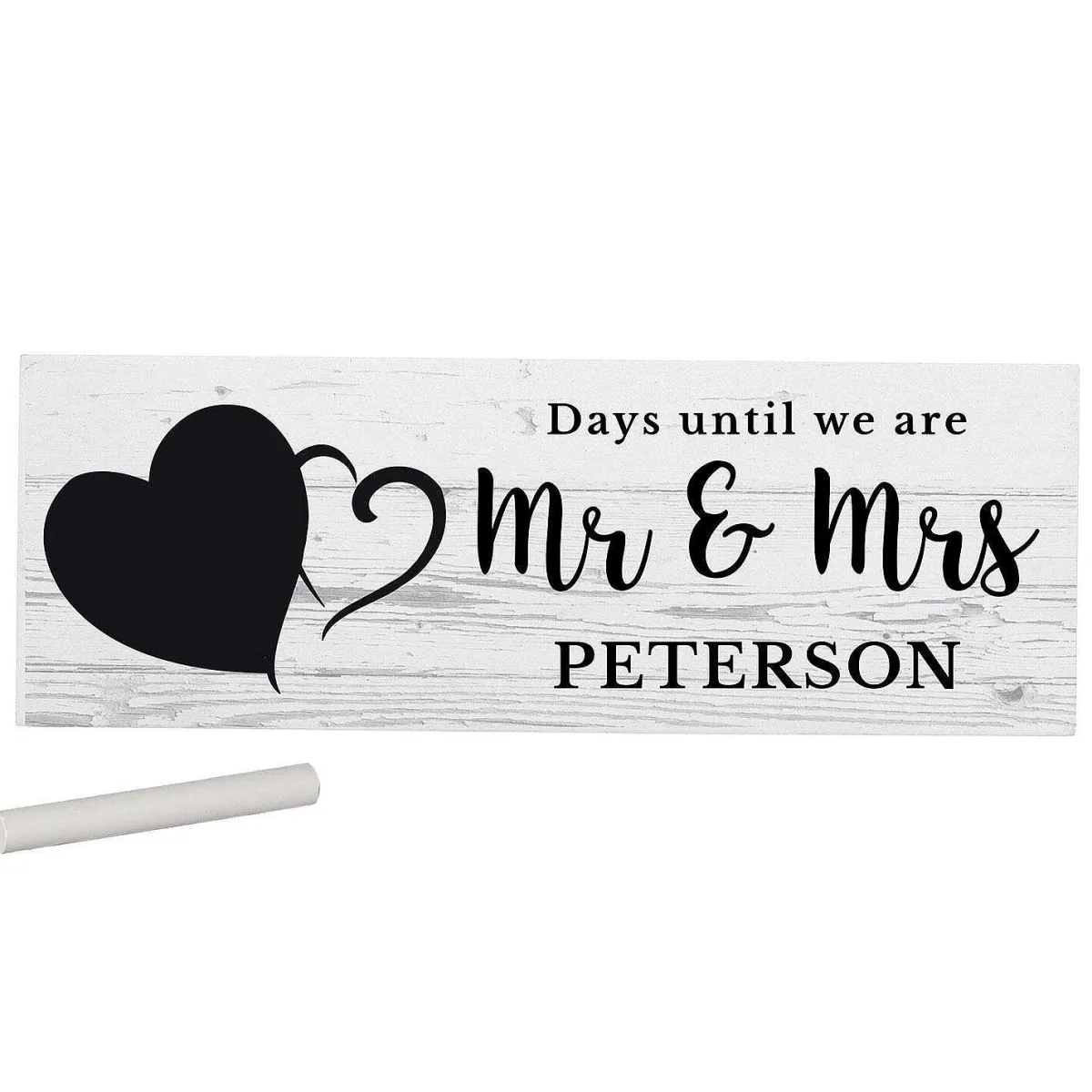 Personalised Rustic Countdown Wooden Block Sign>Temptation Gifts Shop