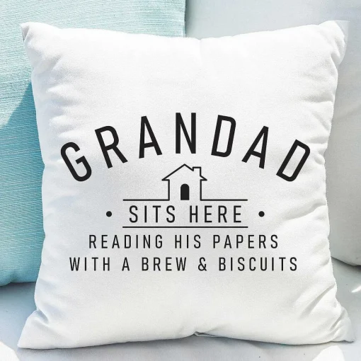 Personalised Sits Here Cushion>Temptation Gifts Cheap