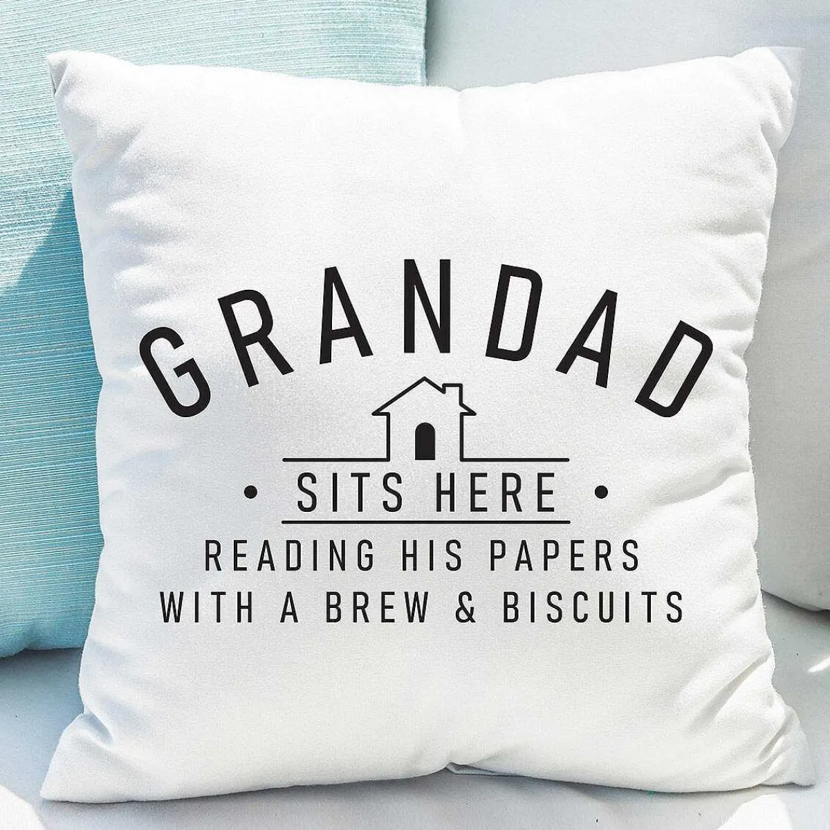 Personalised Sits Here Cushion>Temptation Gifts Cheap