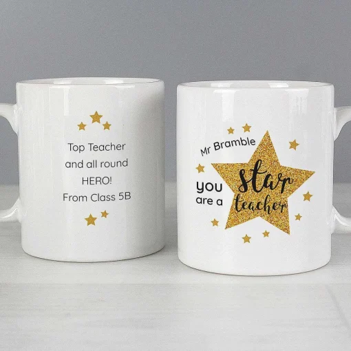Personalised Star Teacher's Mug>Temptation Gifts Shop