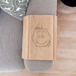 Personalised 'Take Time For Yourself' Wooden Sofa Tray><noscript><img width=