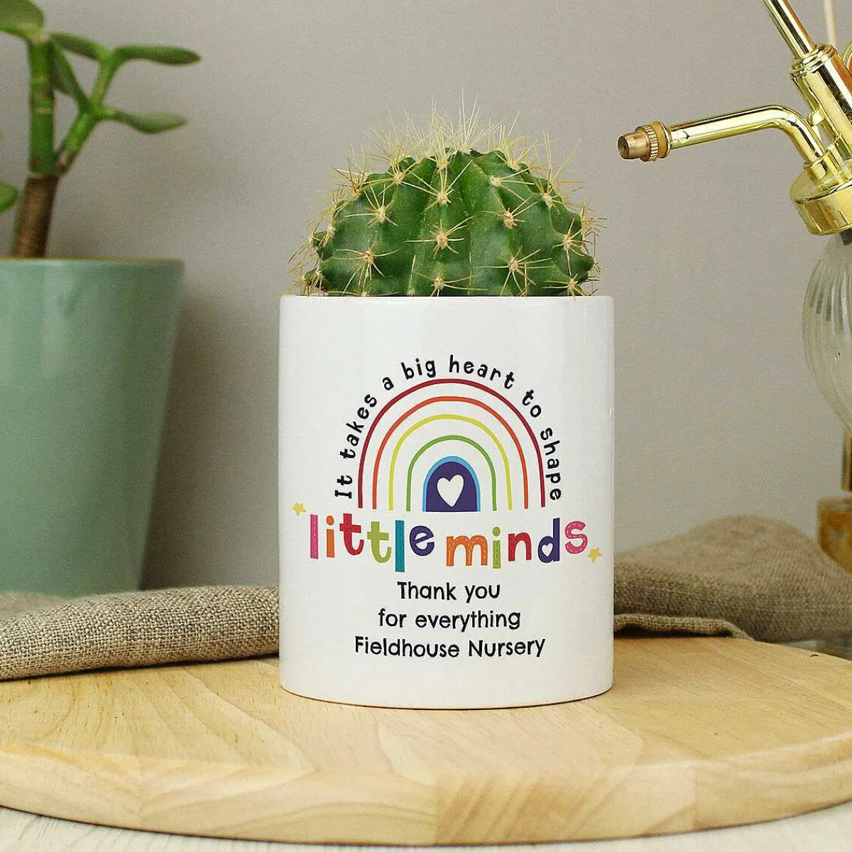 Personalised Teacher 'Little Minds' Ceramic Storage Pot>Temptation Gifts Hot