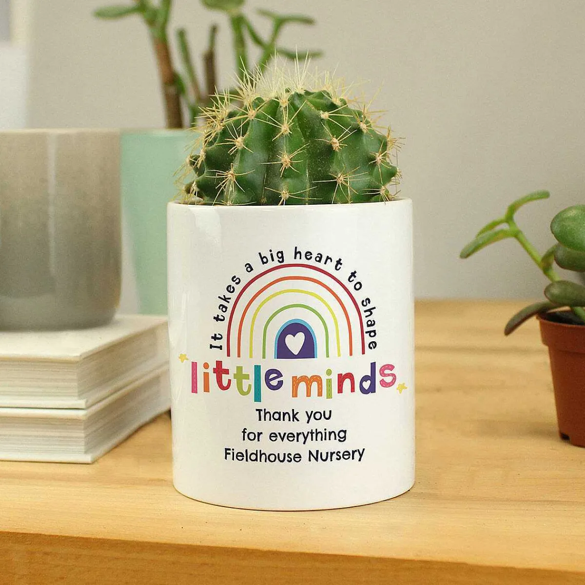 Personalised Teacher 'Little Minds' Ceramic Storage Pot>Temptation Gifts Hot