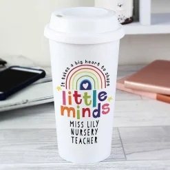 Personalised Teacher 'shape Little Minds' Travel Mug><noscript><img width=