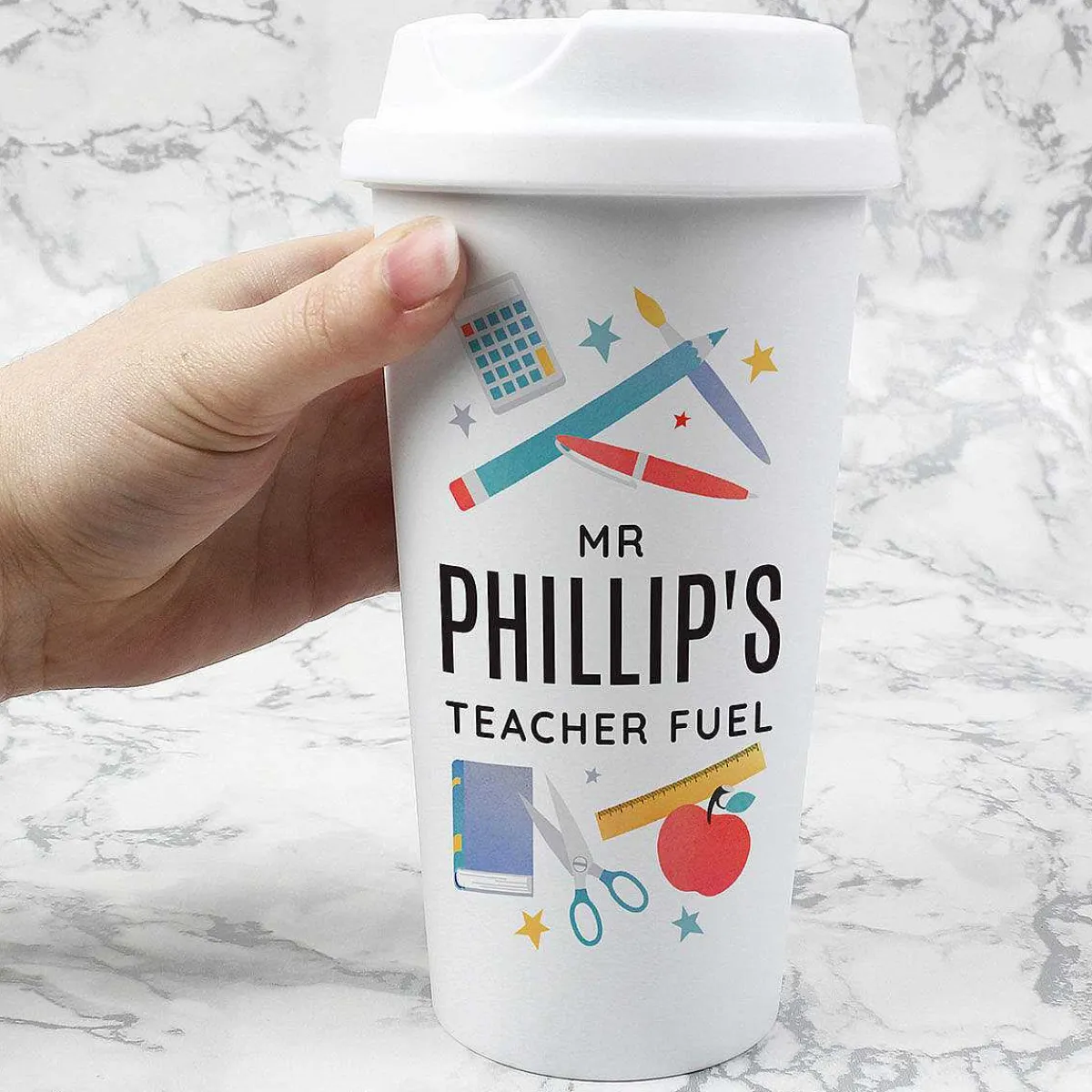 Personalised Teachers Insulated Eco Travel Cup>Temptation Gifts New