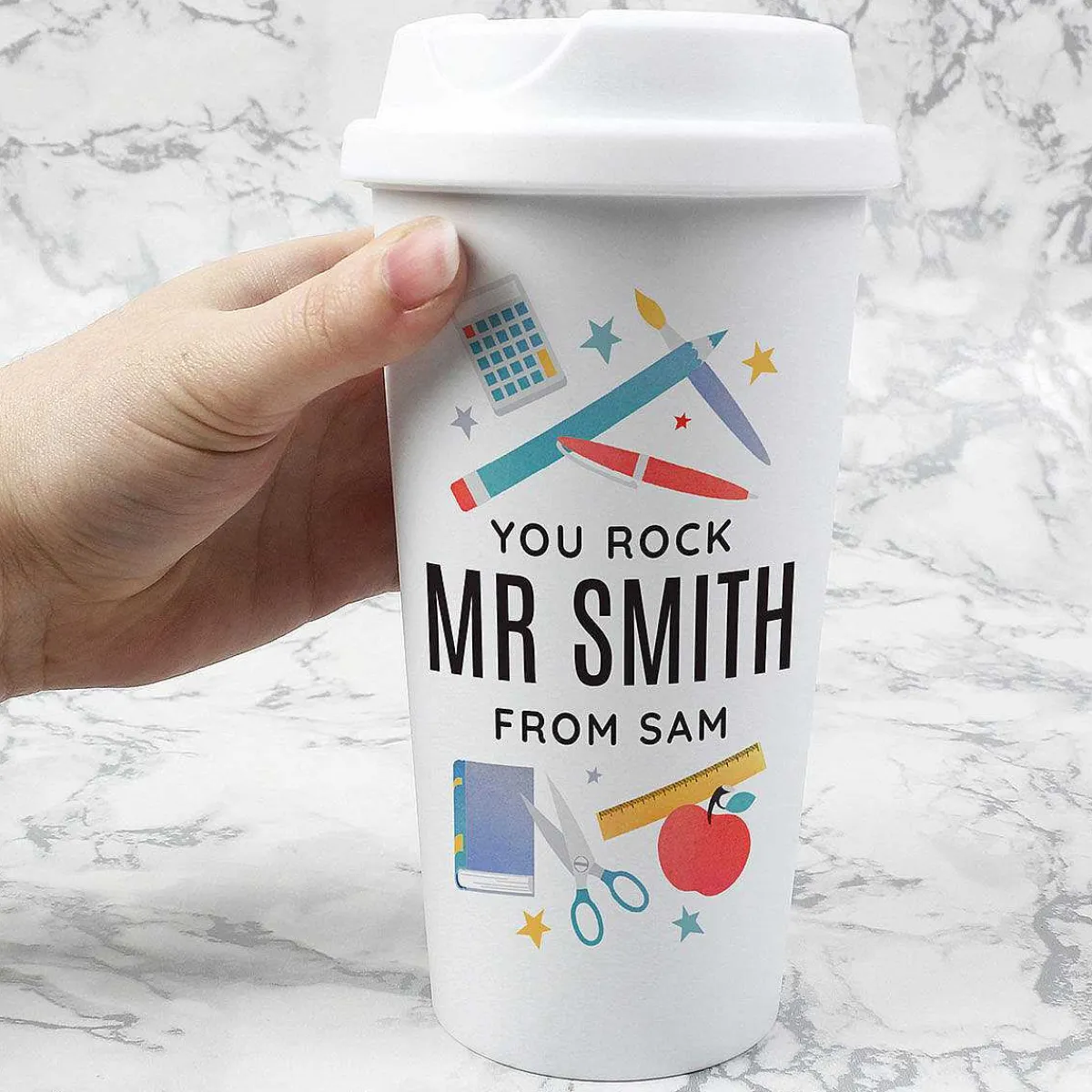 Personalised Teachers Insulated Eco Travel Cup>Temptation Gifts New