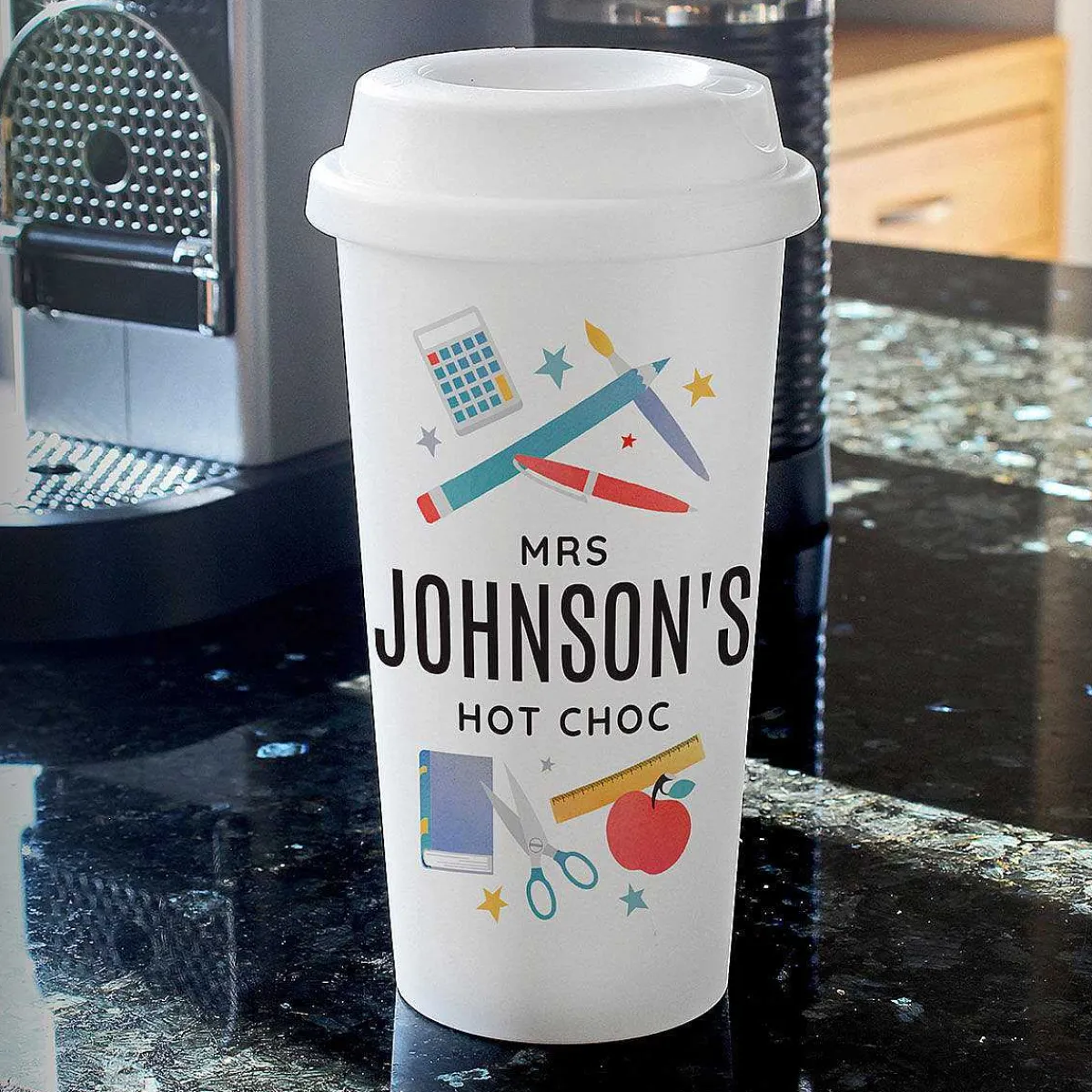 Personalised Teachers Insulated Eco Travel Cup>Temptation Gifts New