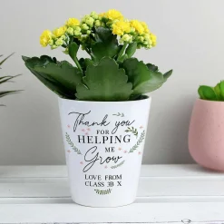 Personalised Thank You For Helping Me Grow Plant Pot><noscript><img width=