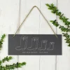 Personalised Welly Boot 'Family Of Four' Hanging Slate Plaque>Temptation Gifts Online