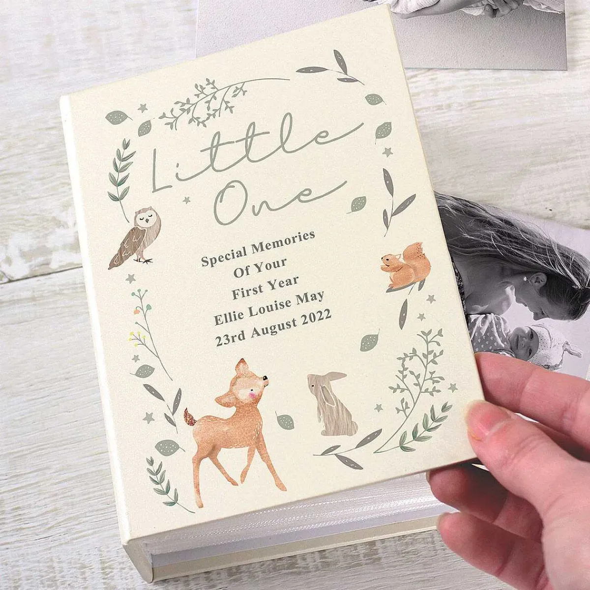 Personalised 'Woodland Animals' 6X4 Photo Album With Sleeves>Temptation Gifts Shop