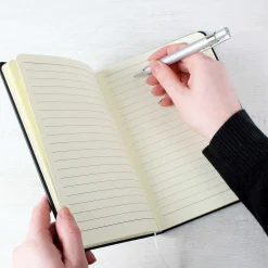 Personalised 'World's Best Teacher' Trophy Black Hardback A5 Notebook><noscript><img width=