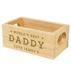 Personalised 'World's Best' Mini Wooden Crate>Temptation Gifts Shop
