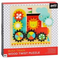 'Busy Trains' Wooden Twist Puzzle><noscript><img width=