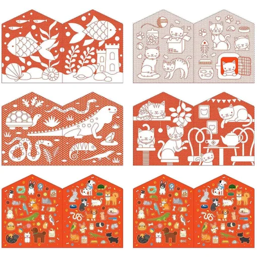 Colouring Book And Pet Stickers>Petit Collage Best
