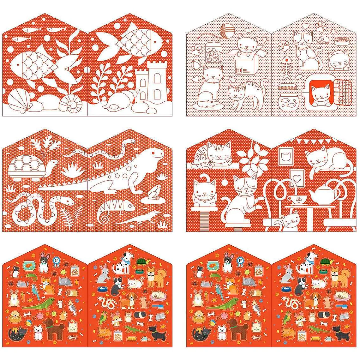 Colouring Book And Pet Stickers>Petit Collage Best