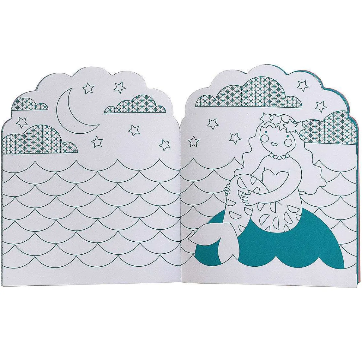 Colouring Book With Mermaid Stickers>Petit Collage Outlet