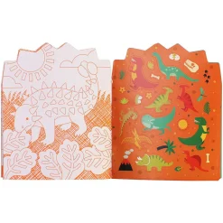 Colouring Book With Dinosaur Stickers>Petit Collage New