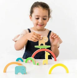 Wild Rainbow Wooden Balancing Game>Petit Collage Online