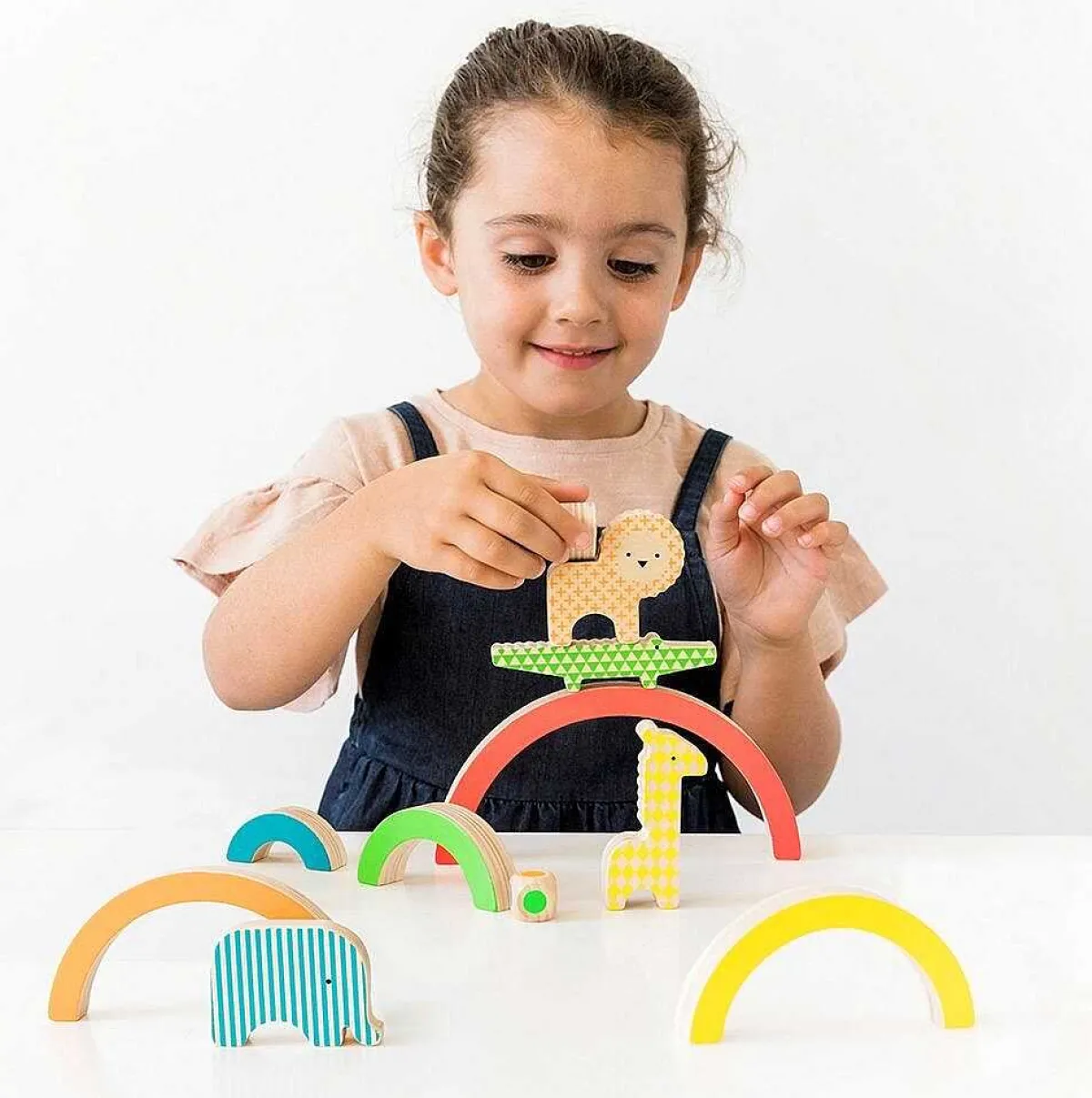 Wild Rainbow Wooden Balancing Game>Petit Collage Online