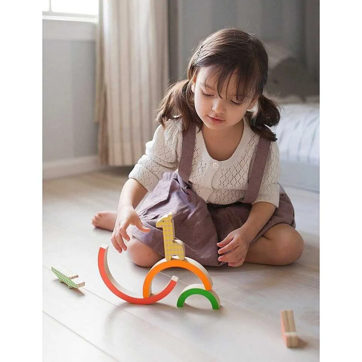 Wild Rainbow Wooden Balancing Game>Petit Collage Online