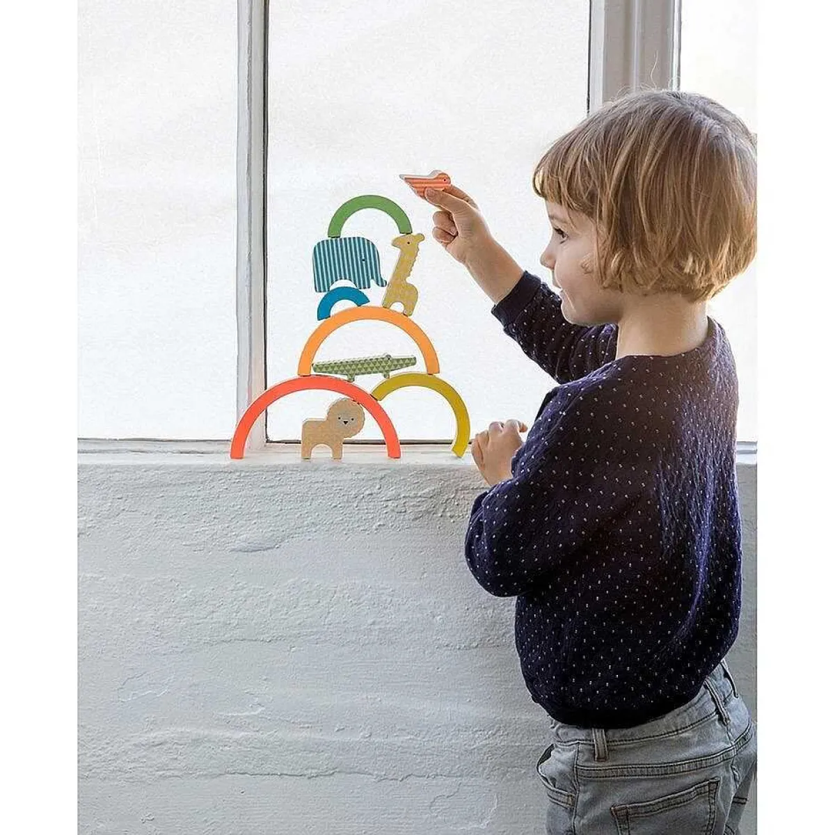 Wild Rainbow Wooden Balancing Game>Petit Collage Online