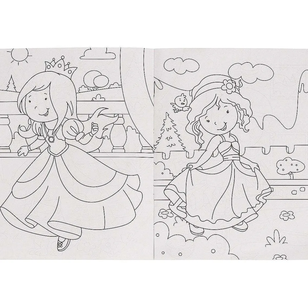 Princess A4 Colouring Book Set With Twelve Pencils>Temptation Gifts Fashion