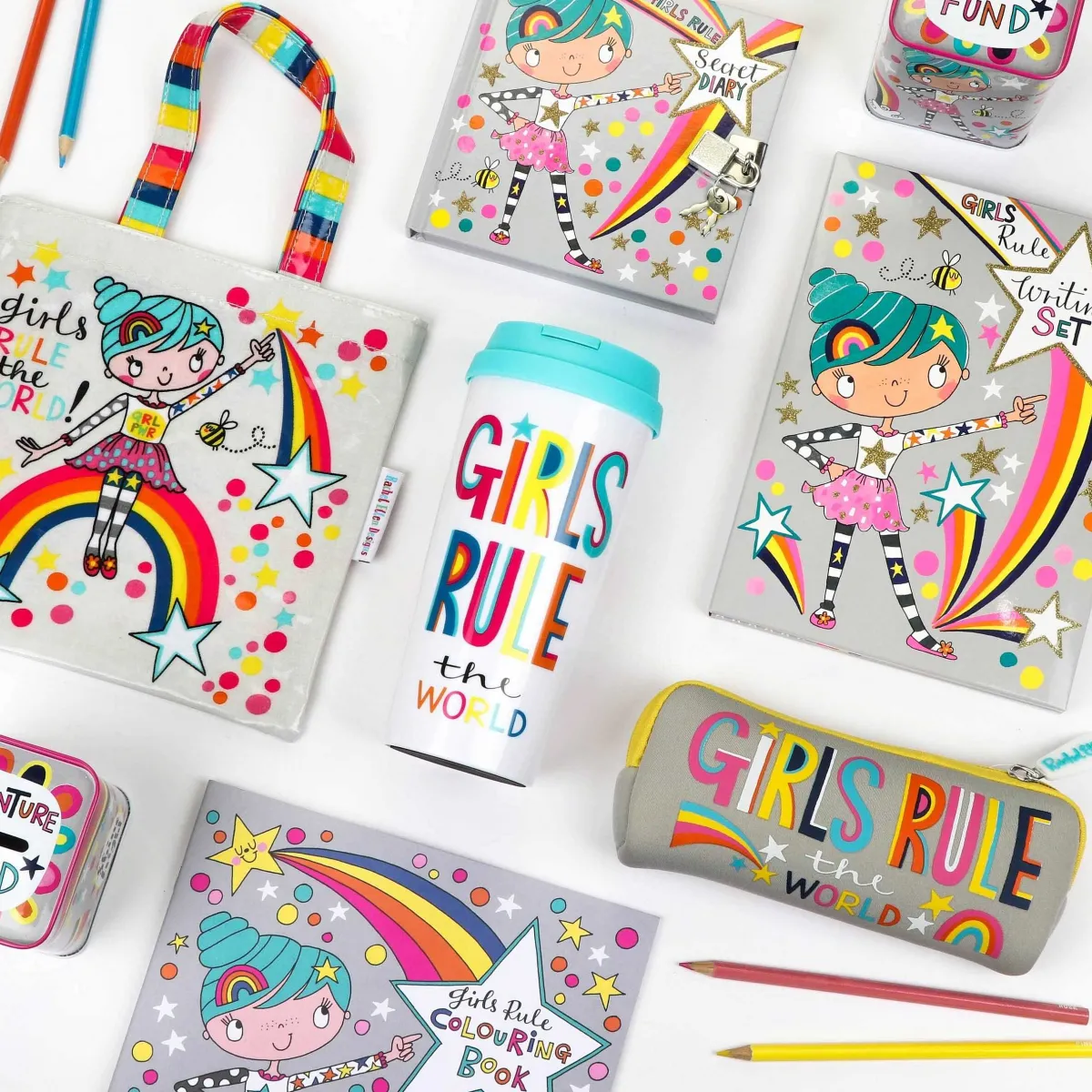 Girls Rule The World Pencil Case>Rachel Ellen Discount