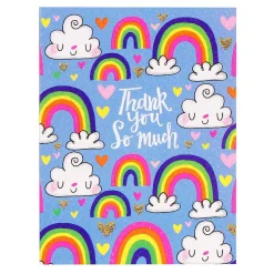 Set Of 5 'Rainbows' Thank You Notecards><noscript><img width=