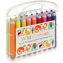 Wild Wonders Felt Tip Stamp Pens><noscript><img width=