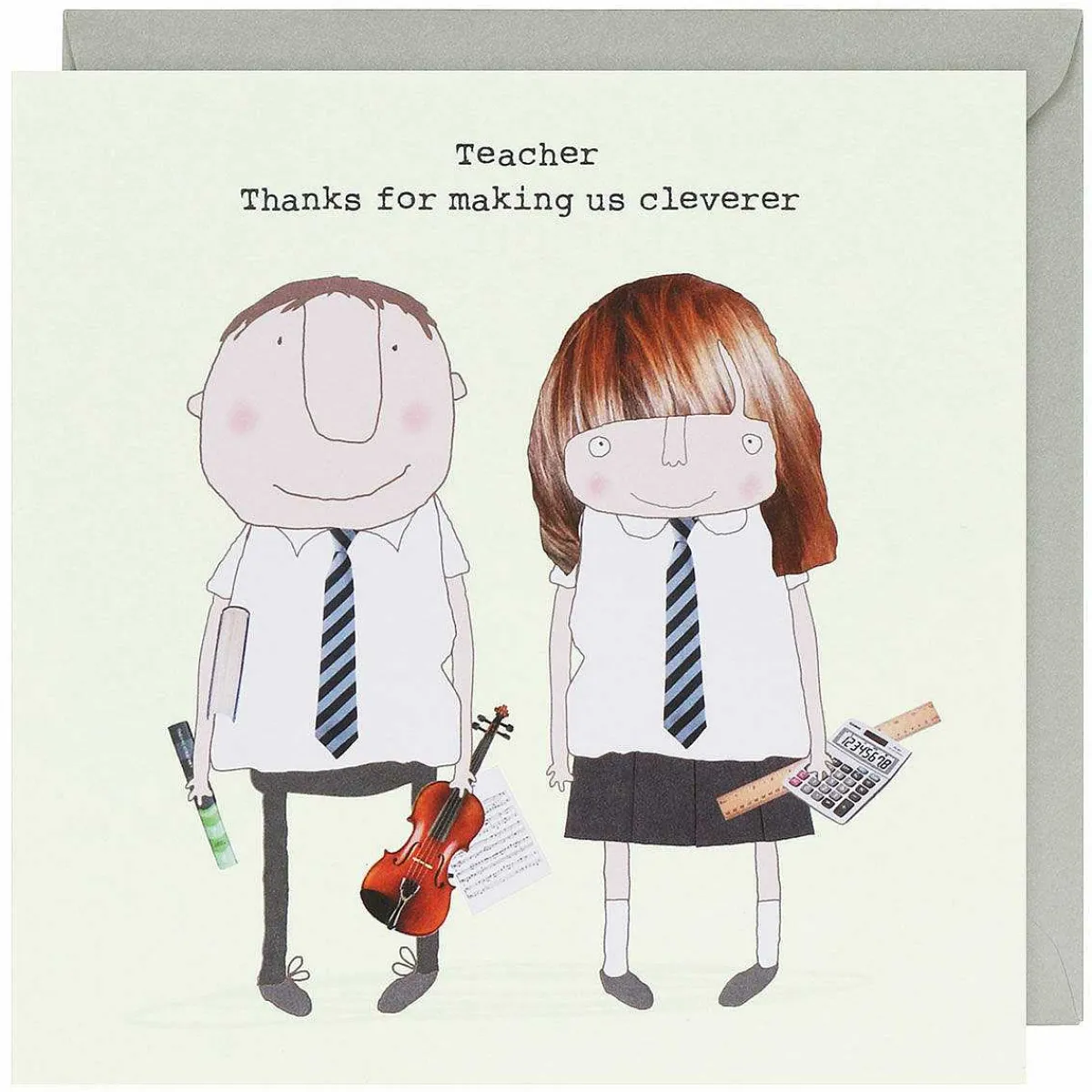 'Thanks For Making Us Cleverer' Teacher Card>Rosie Made A Thing Outlet