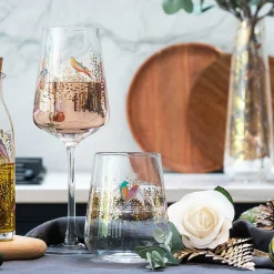 Chelsea Gold Set Of Two Wine Glasses><noscript><img width=