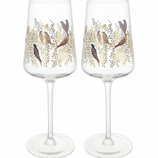 Chelsea Gold Set Of Two Wine Glasses>Sara Miller Store