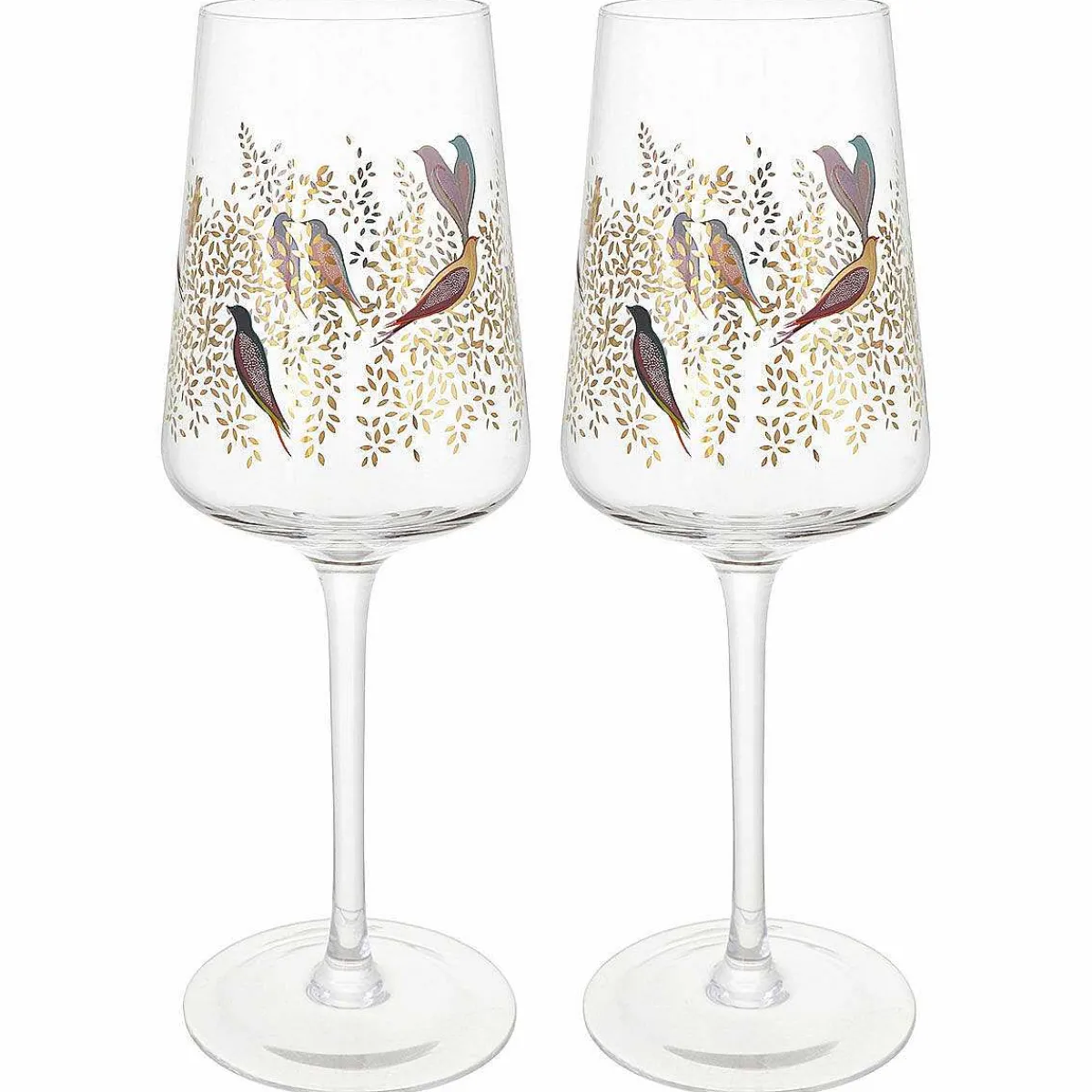 Chelsea Gold Set Of Two Wine Glasses>Sara Miller Store