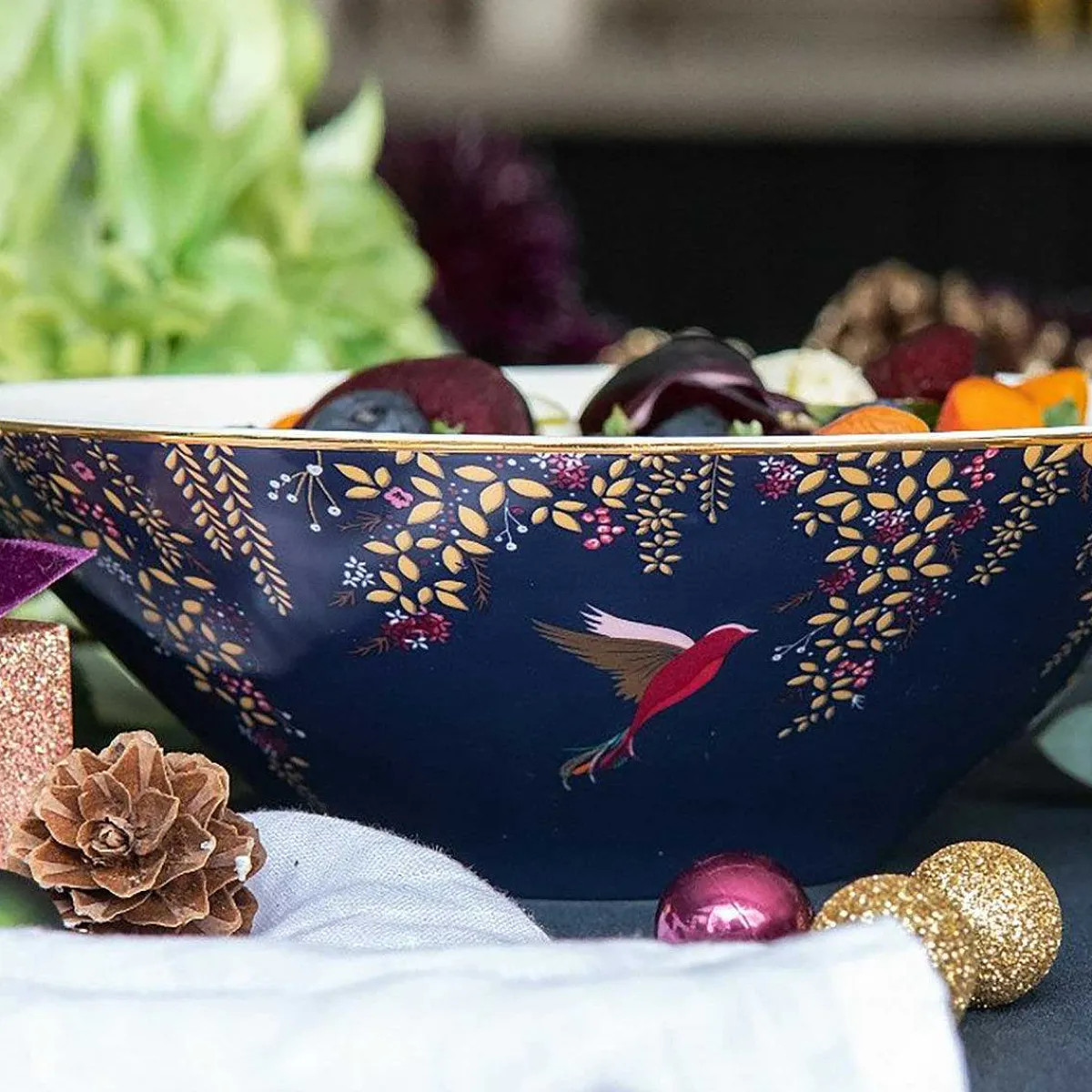 Chelsea Navy Medium Salad Bowl>Sara Miller Cheap