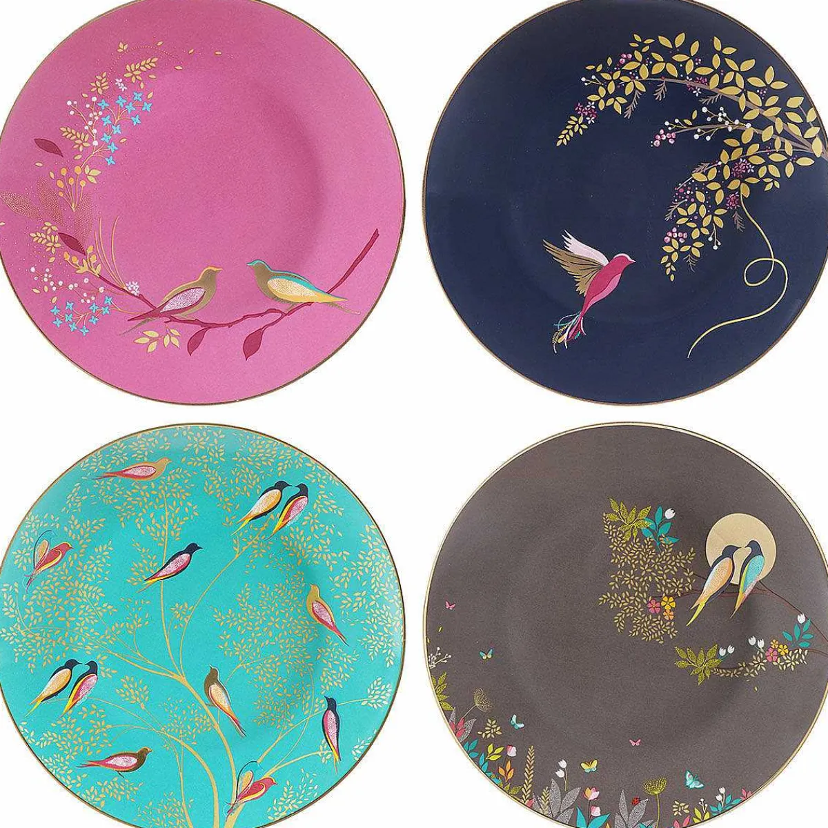 Chelsea Set Of Four Cake Plates>Sara Miller Fashion