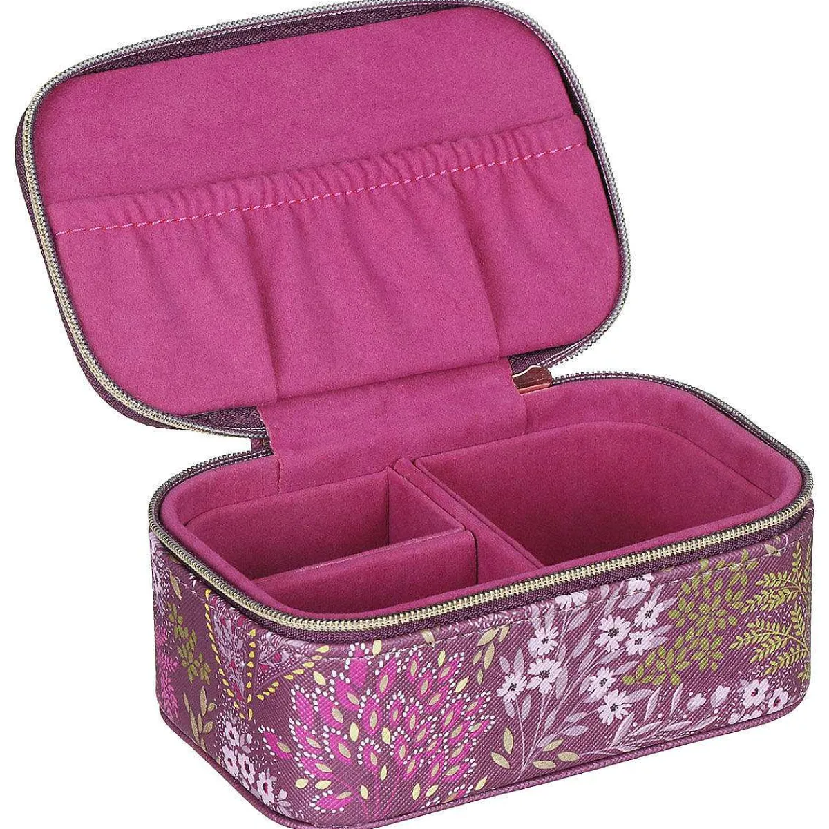 Haveli Garden Plum Songbird Jewellery Case>Sara Miller Flash Sale