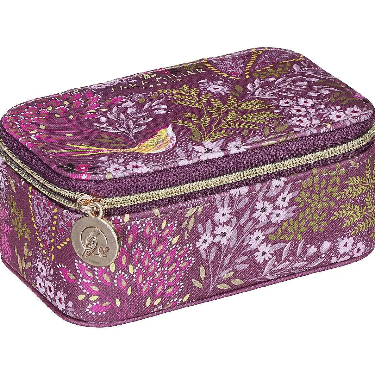 Haveli Garden Plum Songbird Jewellery Case>Sara Miller Flash Sale