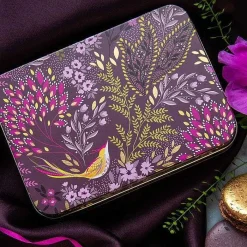 Haveli Garden Plum Songbird Small Deep Rectangular Tin>Sara Miller Store