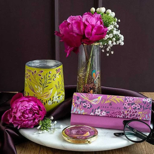 Haveli Garden Mauve Songbird Glasses Case>Sara Miller Best Sale