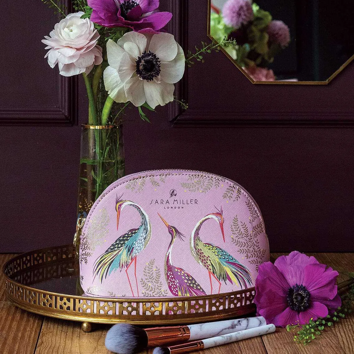 Haveli Garden Small Cosmetic Bag>Sara Miller Store