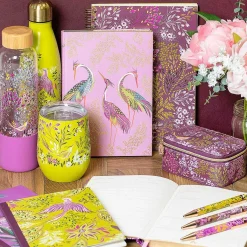 Haveli Garden Dancing Cranes A5 Fabric Journal><noscript><img width=