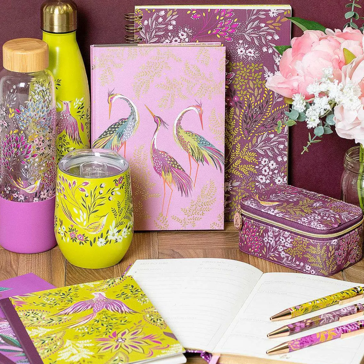 Haveli Garden Dancing Cranes A5 Fabric Journal>Sara Miller Cheap
