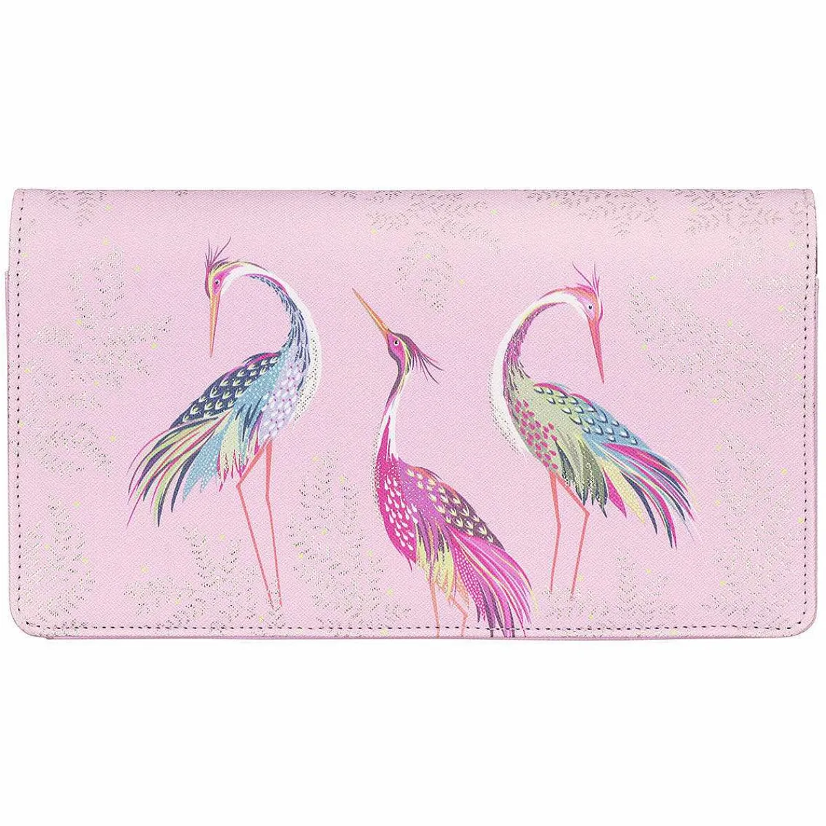 Haveli Garden Blossom Pink Dancing Cranes Travel Wallet>Sara Miller Clearance