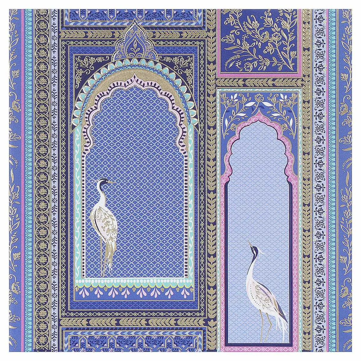 Herons & Arches Lilac Greetings Card>Sara Miller Flash Sale